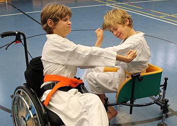 Lukas beim Karate