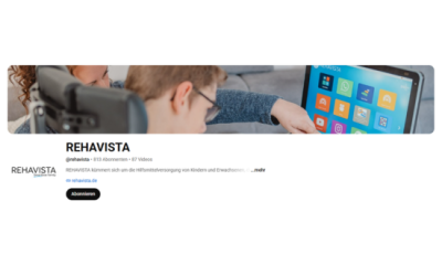 Screenshot der YouTube-Startseite von REHAVISTA