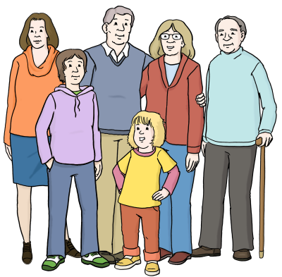 Gruppe von unterschiedlichen Menschen Mehrere Menschen stehen zusammen. Alle Menschen sehen unterschiedlich aus.